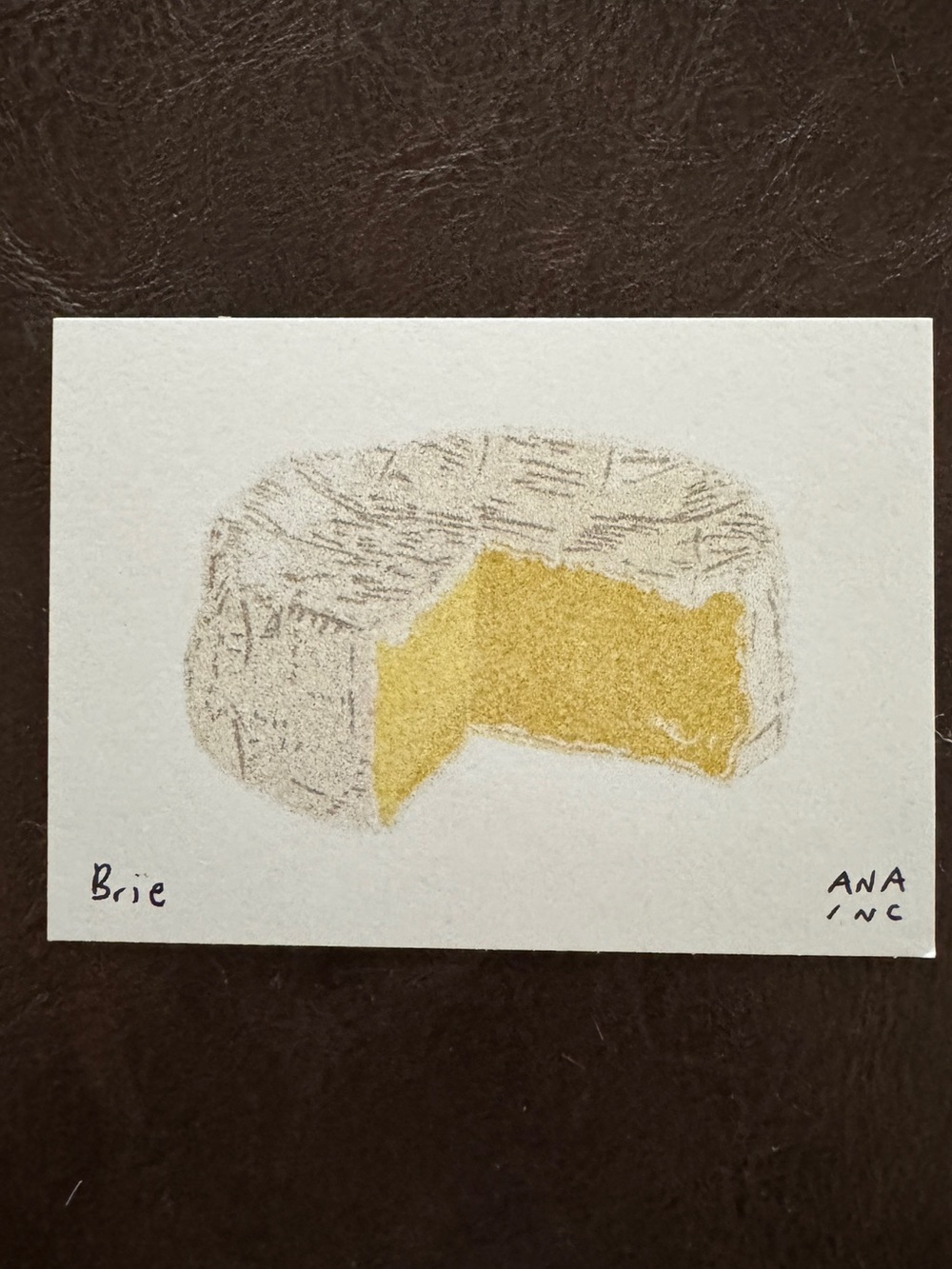 Anastasia INCIARDI Mini Print - Brie - from Brooklyn, NYC. 3.5” x 2.5”